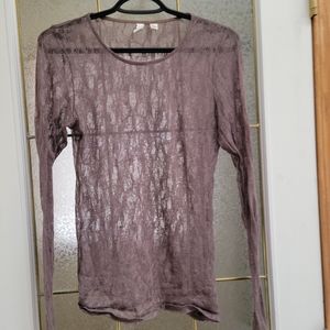 Anthropologie lace like see through shirt